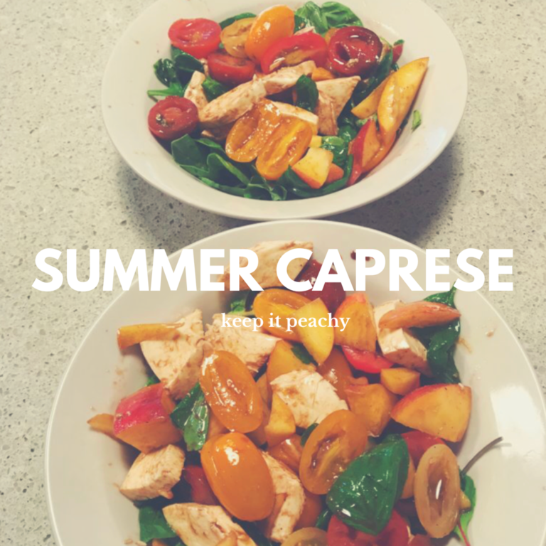 Read more about the article Peach Caprese Salad Recipe
